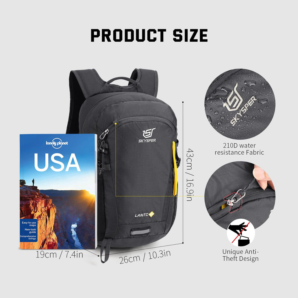 SKYSPER hiking backpack reflective design improves visibility at night
