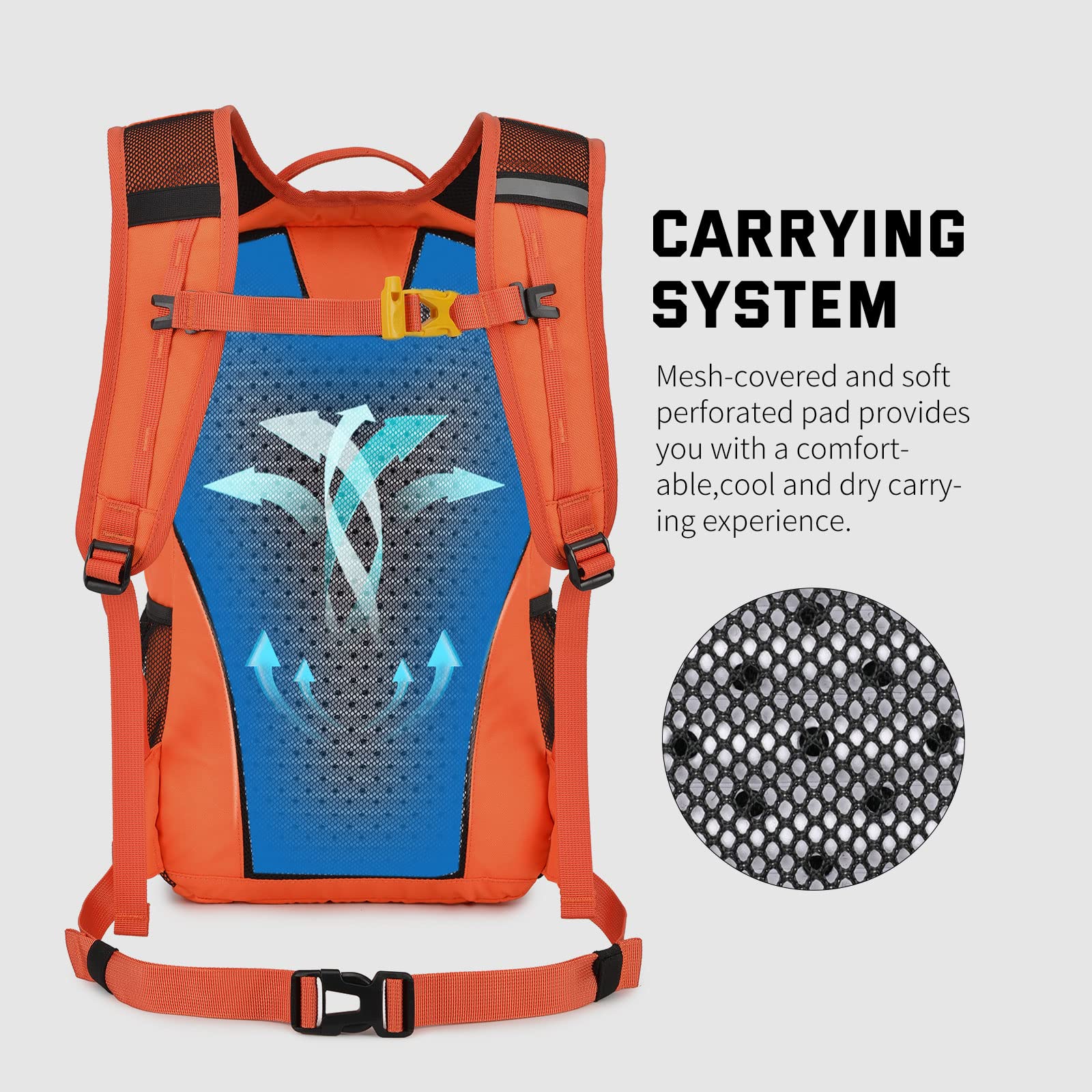 SKYSPER reflective design increases visibility for safe night hikes.