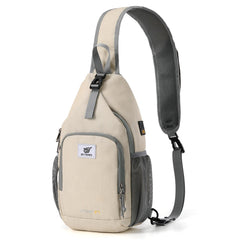 SKYSPER Sling Bag main compartment holds tablets securely for on-the-go work.