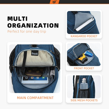 SKYSPER Sling Bag RFID protection guards cards during travel.