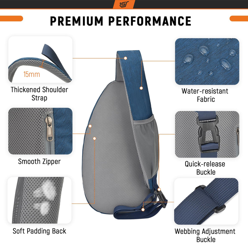 Durable water-resistant fabric of SKYSPER sling bag