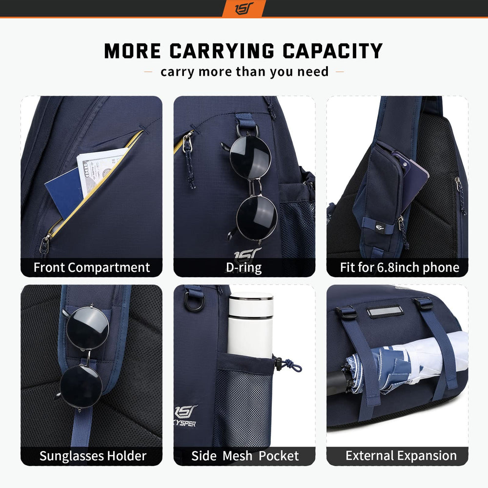 SKYSPER Sling Laptop Bag reflective details boost night visibility.