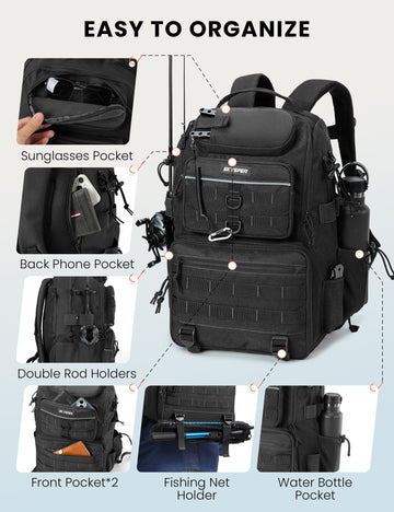 Main compartment with foldable divider for modular storage