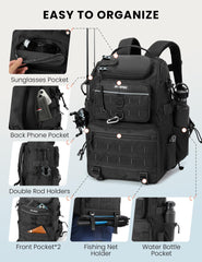 Main compartment with foldable divider for modular storage
