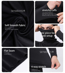 SKYWEHYD moisture-wicking long sleeve shirt, side view, keeps you dry during workouts.