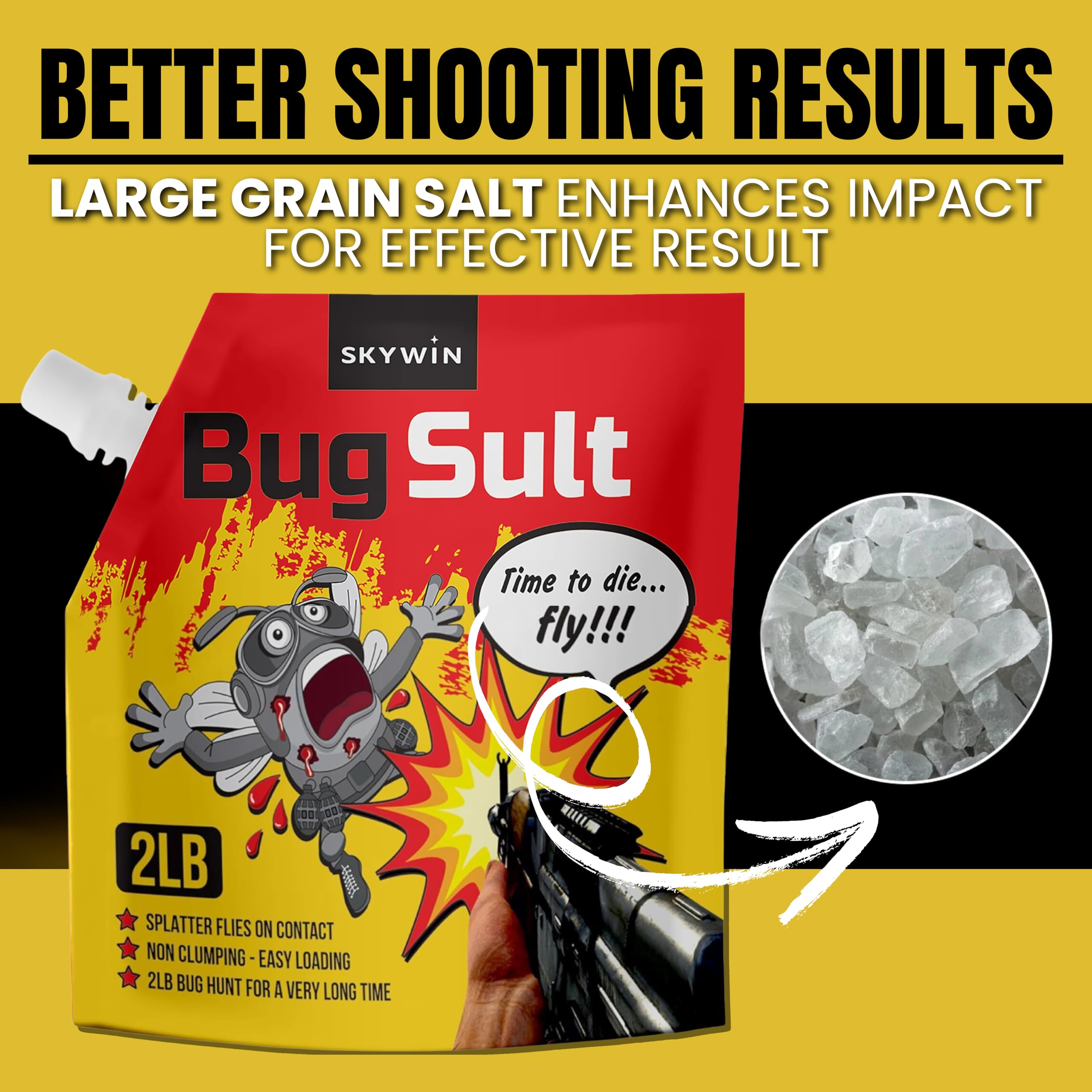 Skywin anti-caking formula texture shows reduced clumping for smoother shoots.