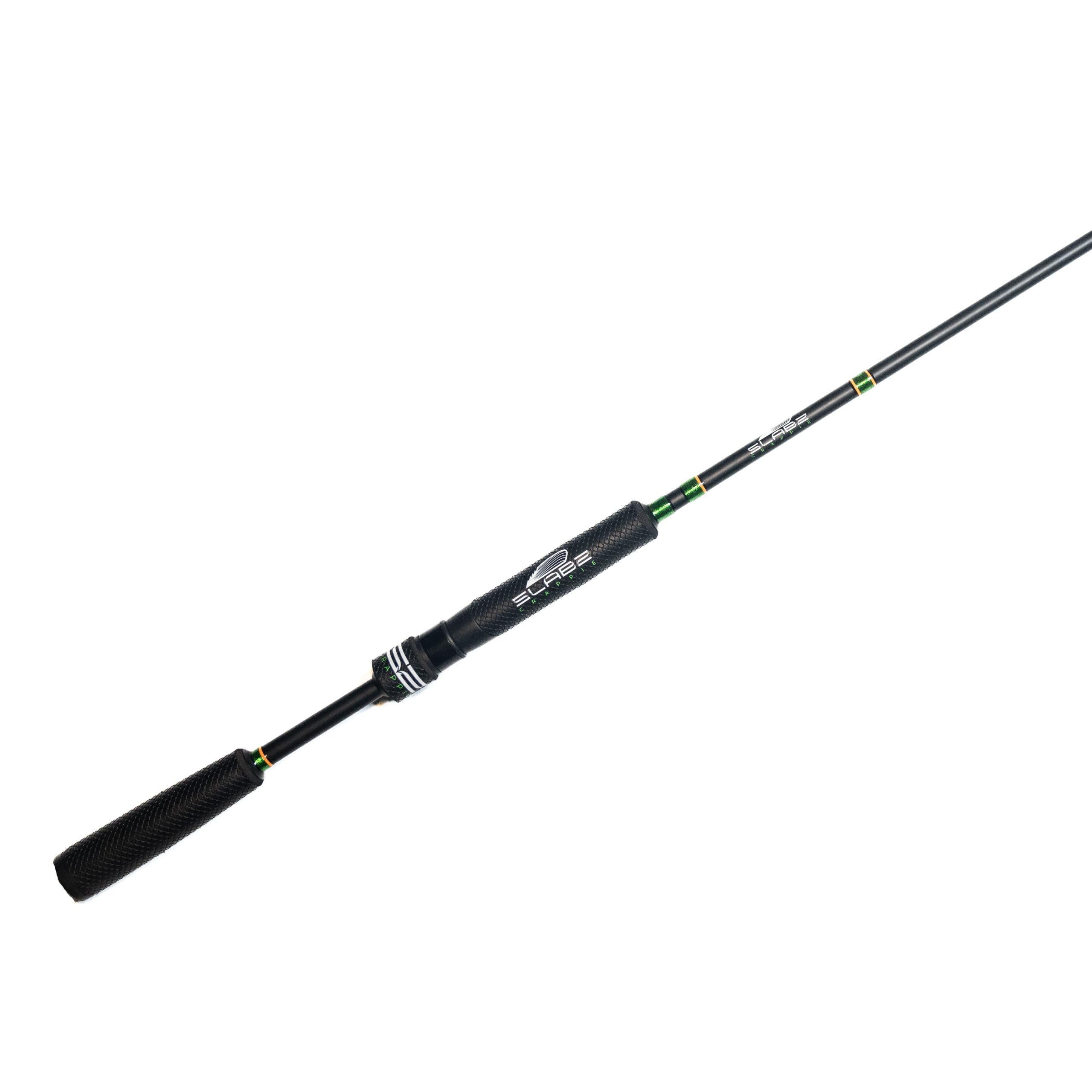 Slabz Crappie Rod grip close-up highlighting comfortable grip for all-day fishing.