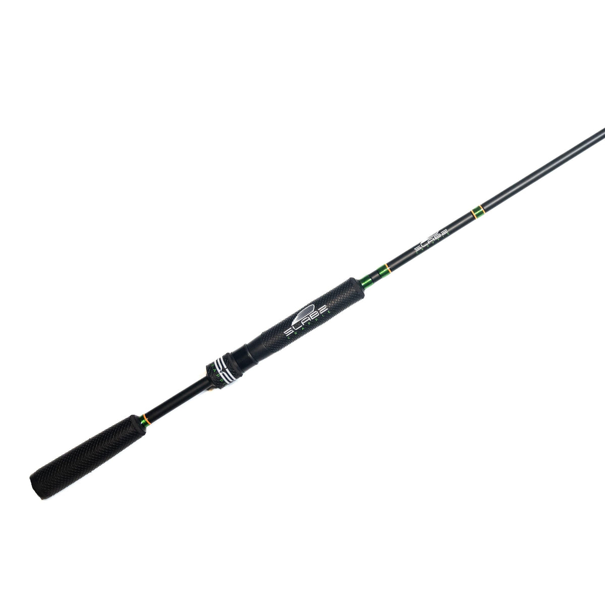 Slabz Crappie Rod grip close-up highlighting comfortable grip for all-day fishing.