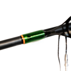 Slabz Crappie Rod handle detail emphasizing secure grip during long casts.