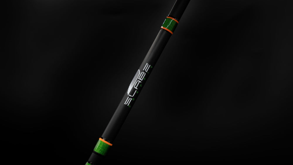 Slabz Crappie Rod packaging display for easy storage and transport.