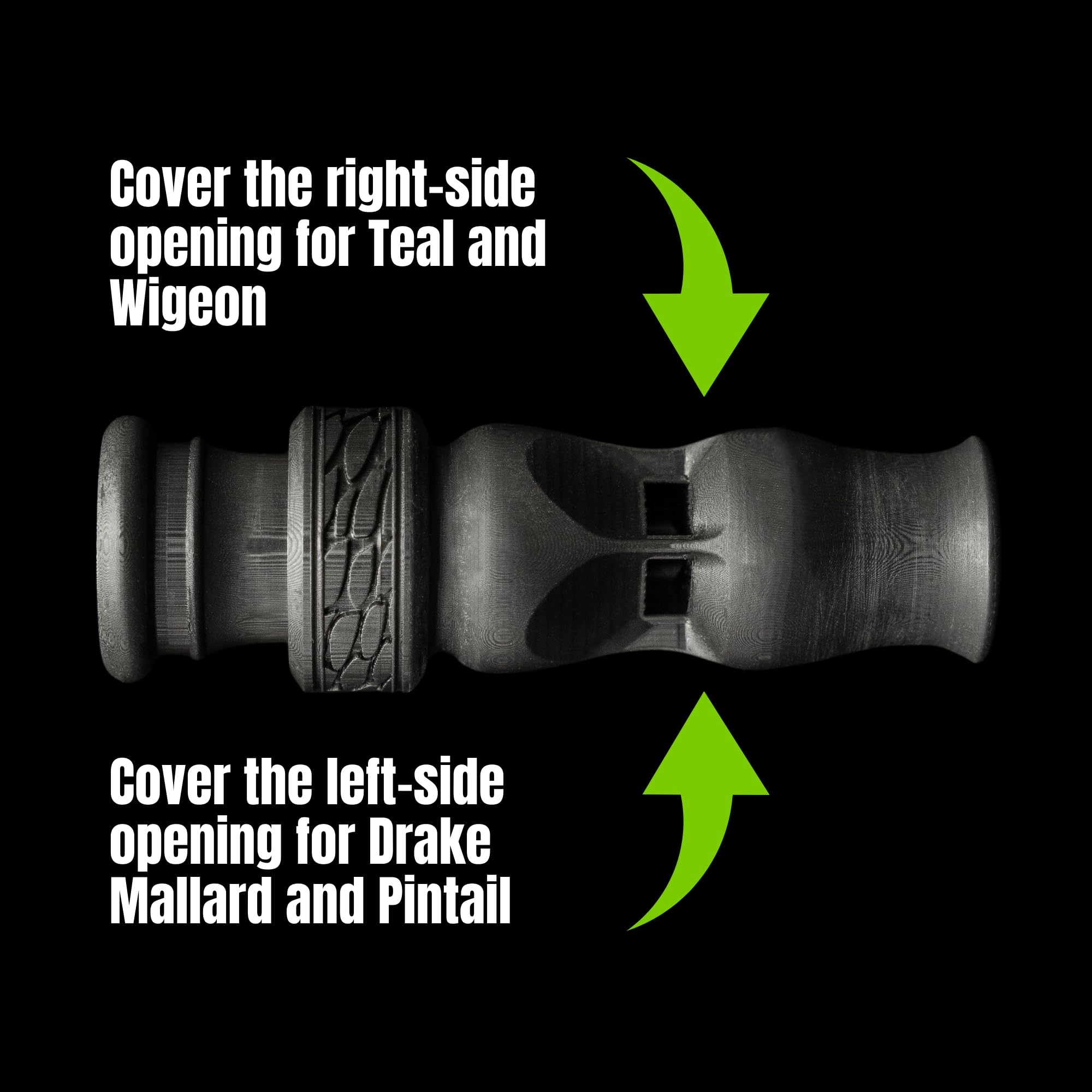 Slayer Calls Call The Wild Whistler’s Mother 4-in-1 duck whistle close-up highlights durable construction for tough hunts.
