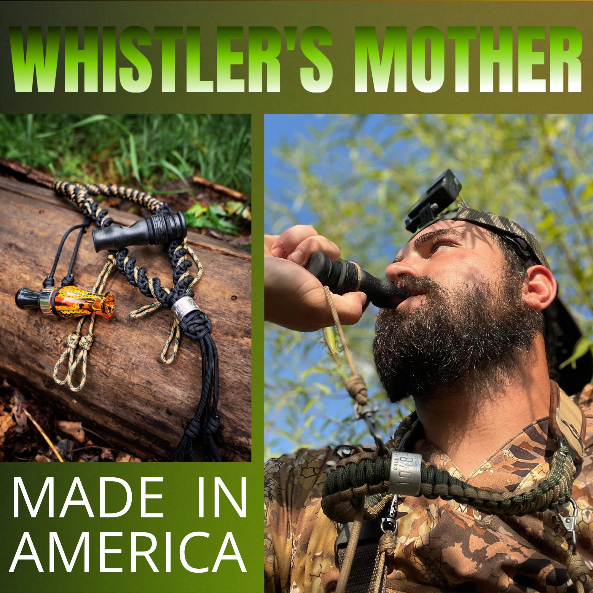 Slayer Calls Call The Wild Whistler’s Mother 4-in-1 duck whistle in water setting demonstrates calls usable from wetlands.