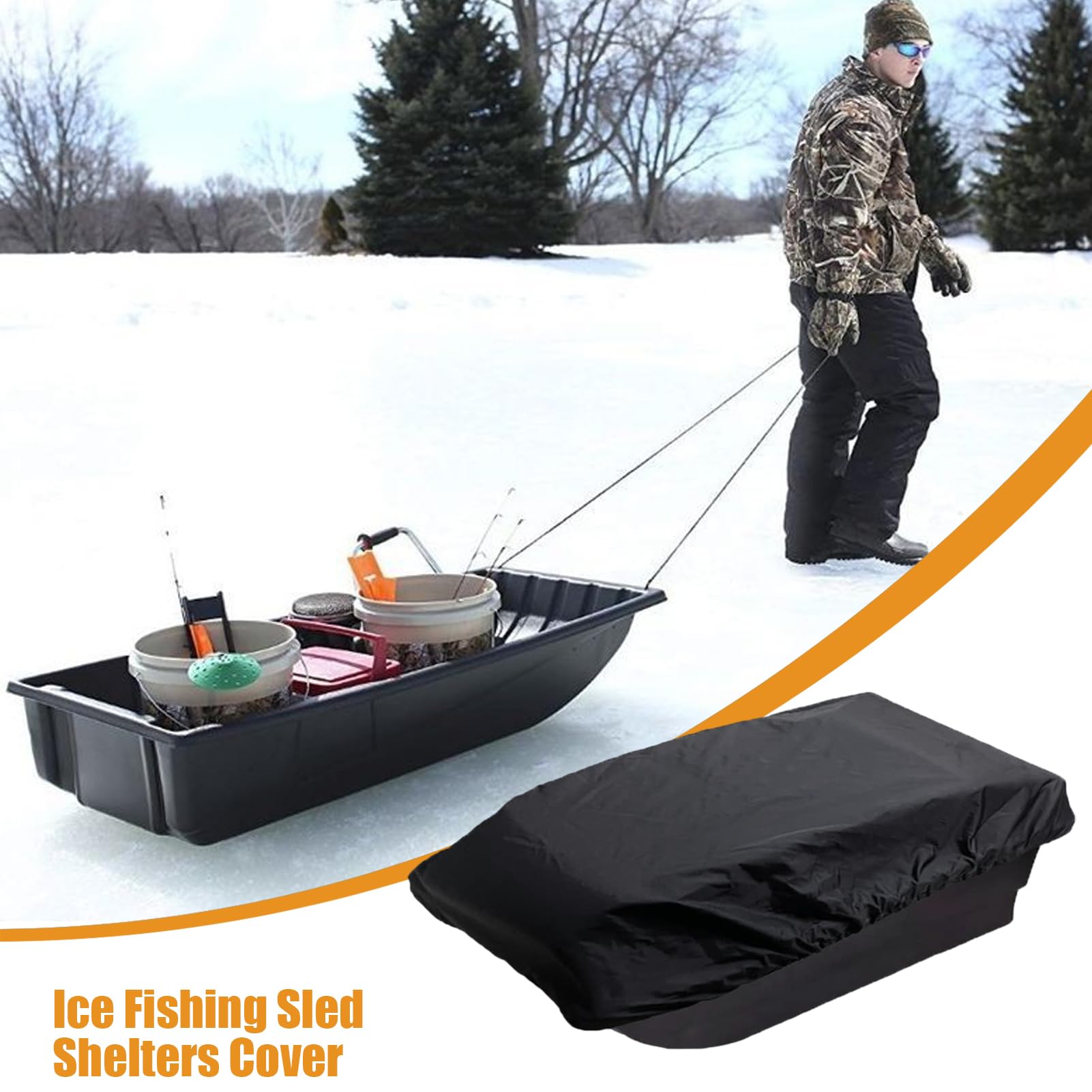 Sled Travel Cover's rugged Oxford cloth resists tears for durable protection.