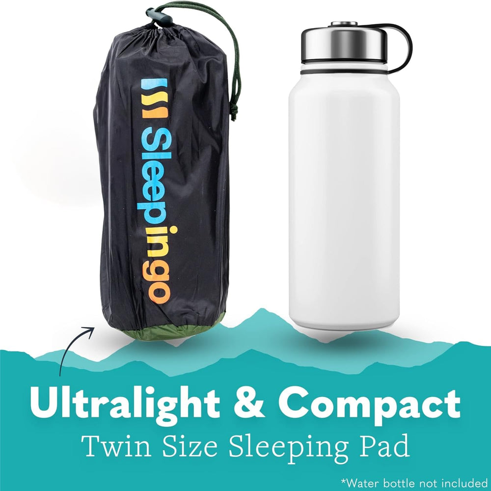 Sleepingo sleeping pad air cell design delivers even cushioning and quick inflation.