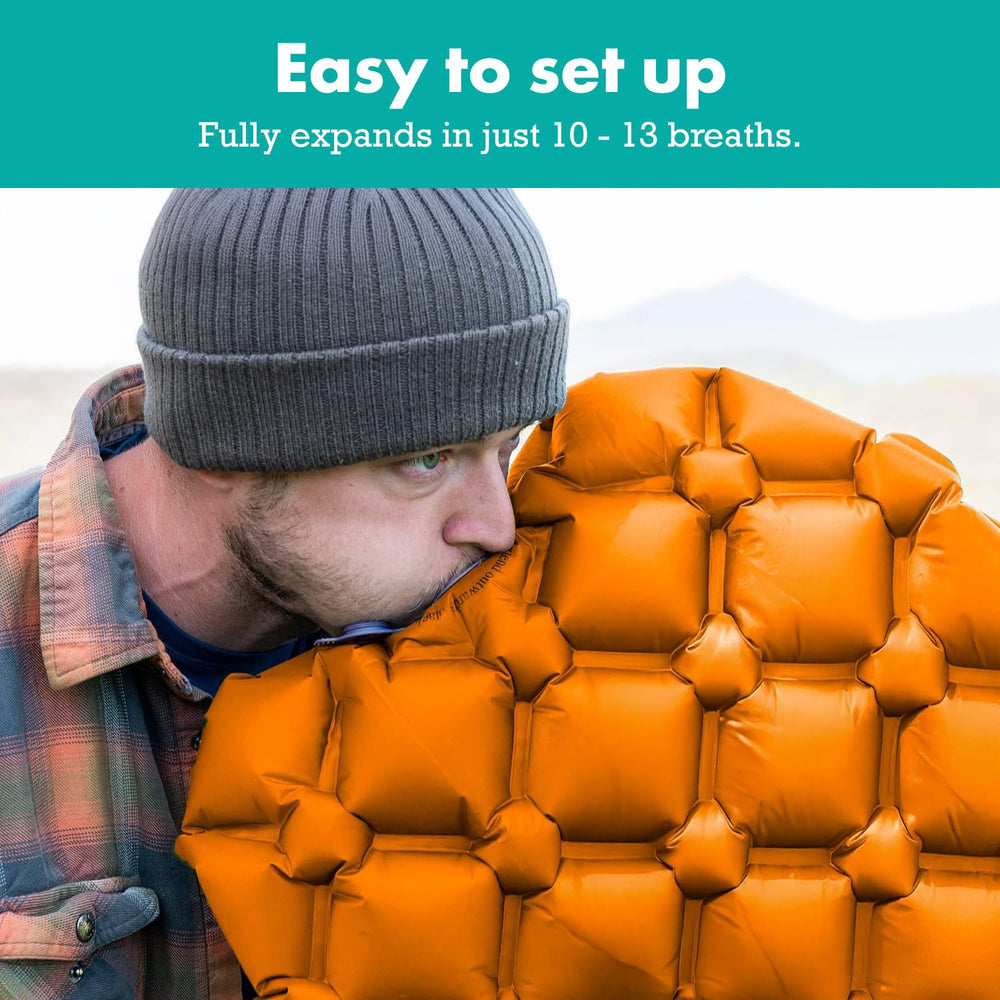 Sleepingo sleeping pad on uneven ground improves rest.