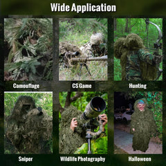 Slendor camouflage strap helps secure gear while tracking or photography.