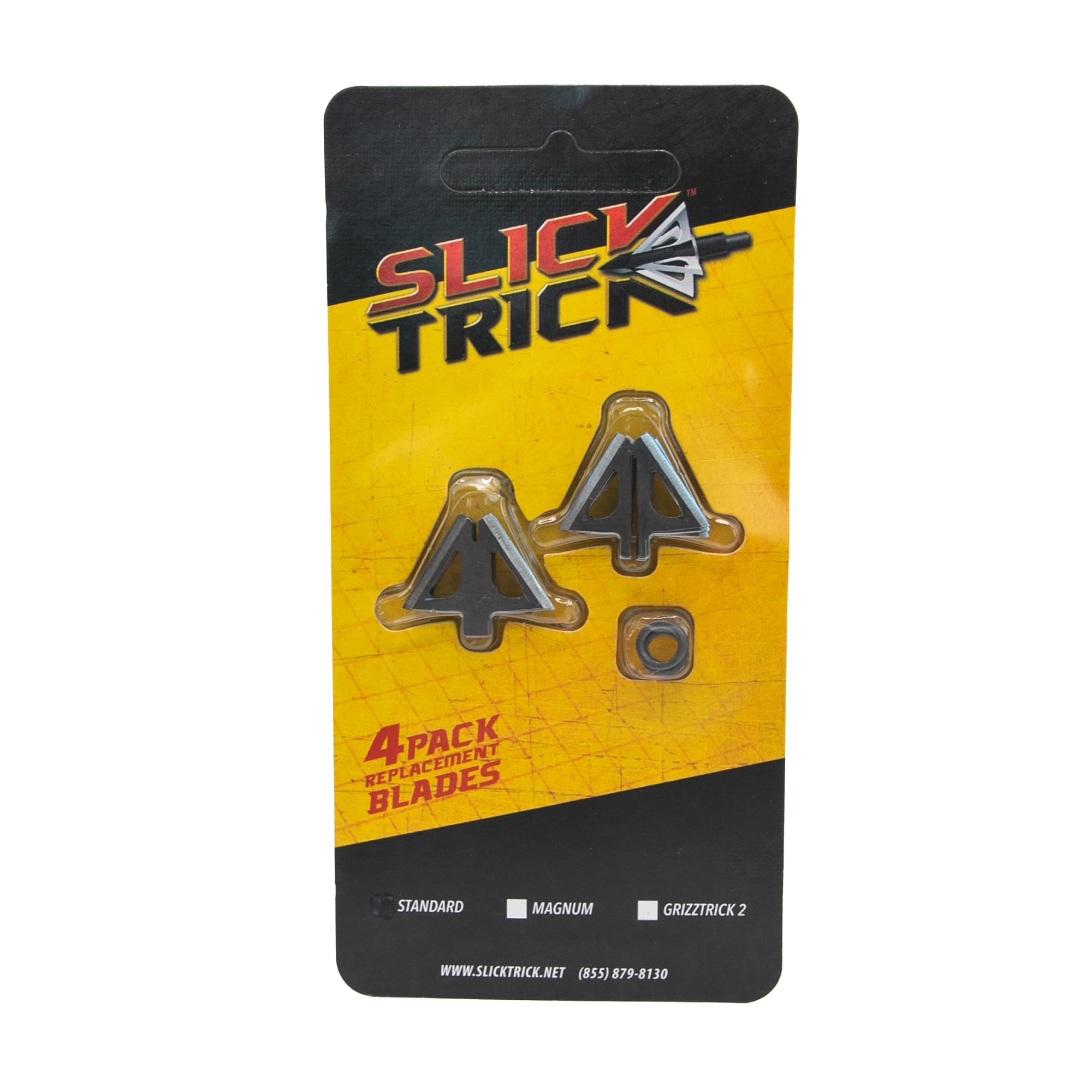 Slick Trick 4pk Standard EB packaging highlights durable broadheads for dependable field performance