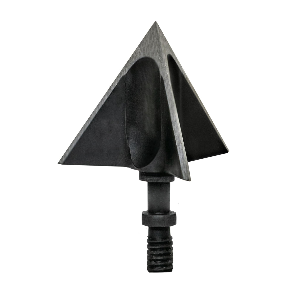 Slick Trick SS3 100g 3pk broadhead closeup showing 1-piece machined blades for durable, laser-like flight.