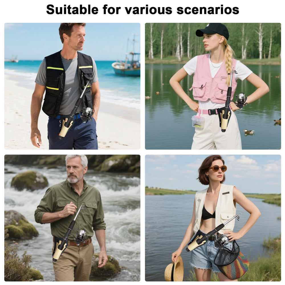 Side view showing secure quick release strap