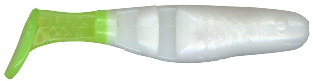 Slider SMF45 double action minnow closeup showing jointed body and paddle tail for lifelike freshwater swimming
