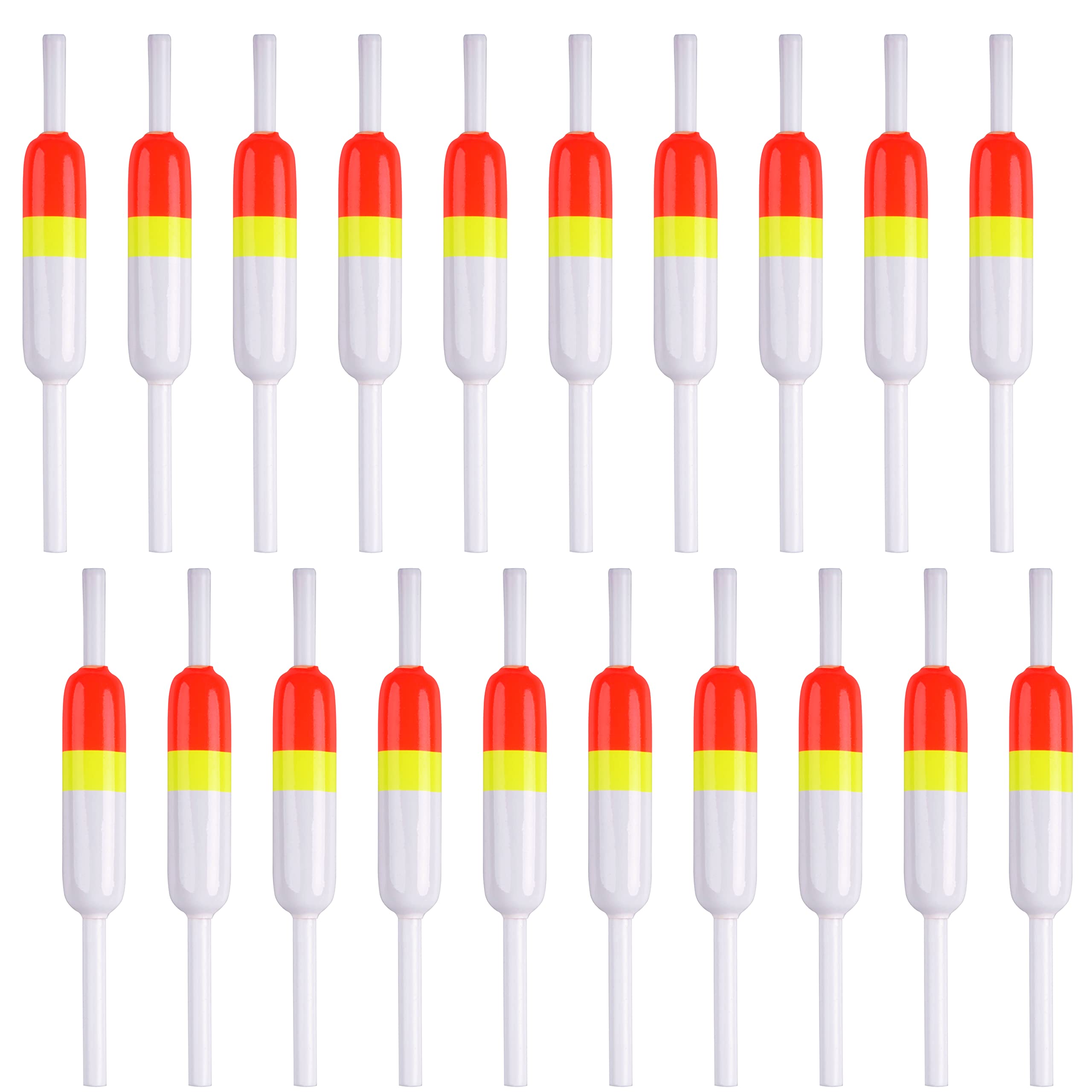 Wood slip bobbers set, 2.44 x 0.59 x 5 inches for Crappie, Catfish, Trout