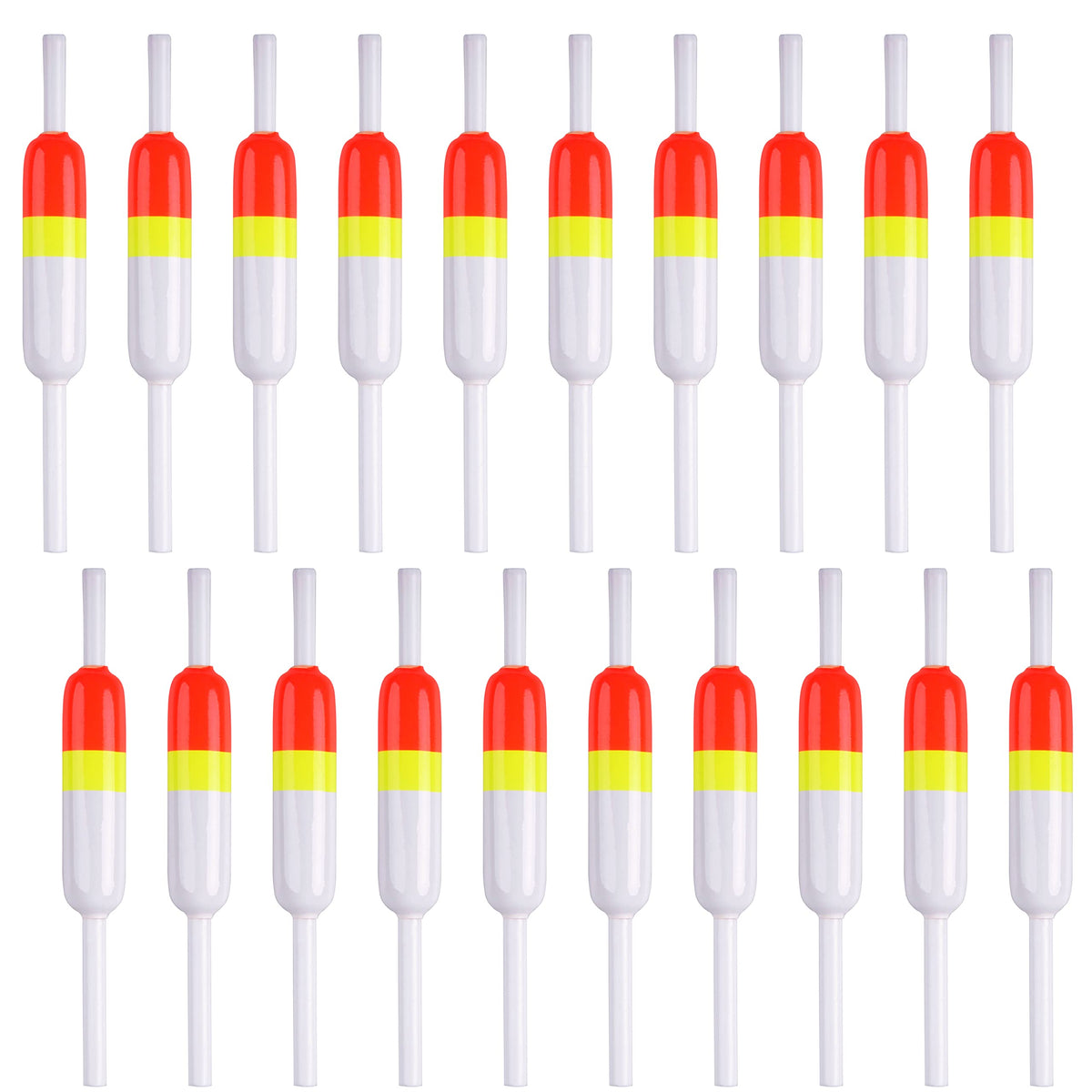 Wood slip bobbers set, 2.44 x 0.59 x 5 inches for Crappie, Catfish, Trout