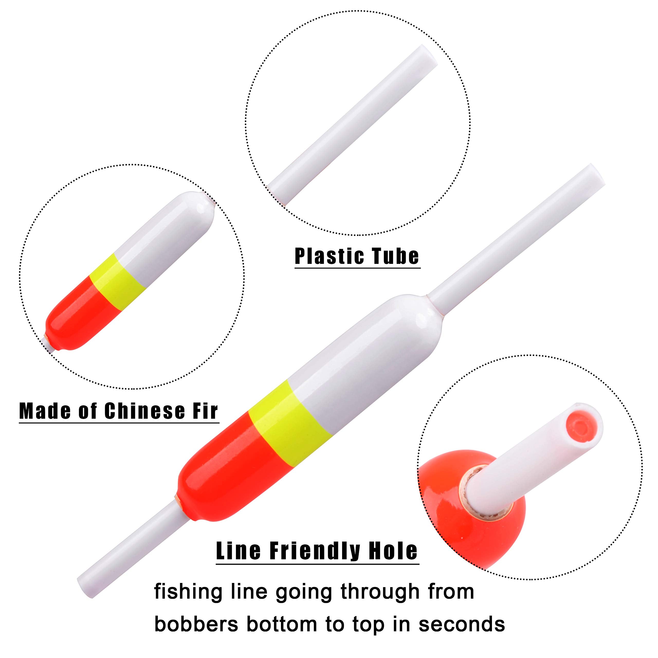 Slip bobbers in bag, 10 pieces