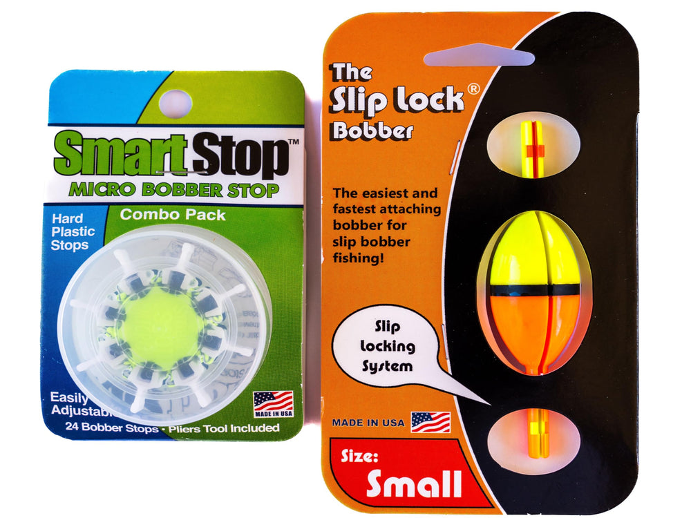 Slip Lock Bobber with Stops and Tool Combo Pack Small - front view