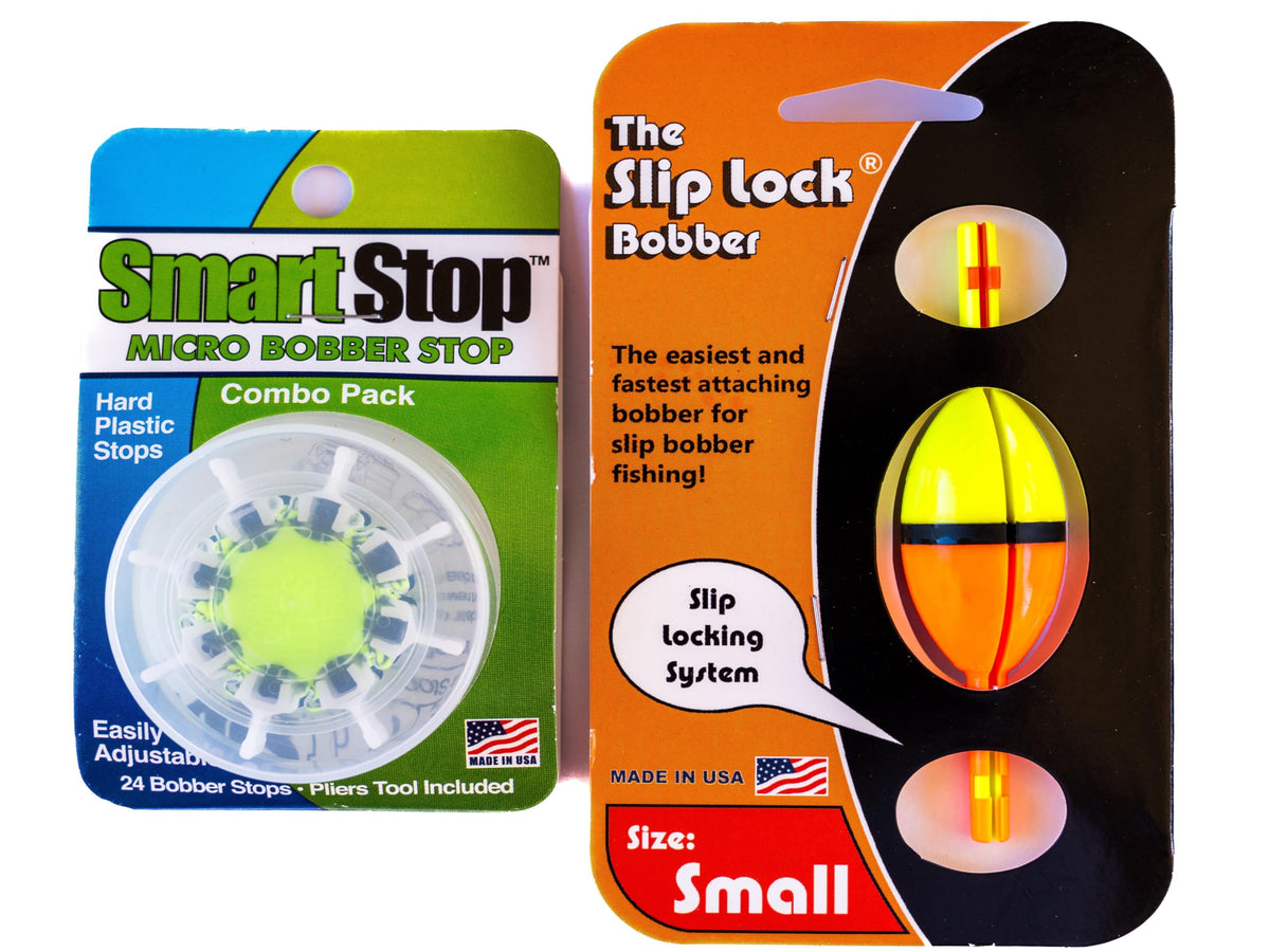 Slip Lock Bobber with Stops and Tool Combo Pack Small - front view