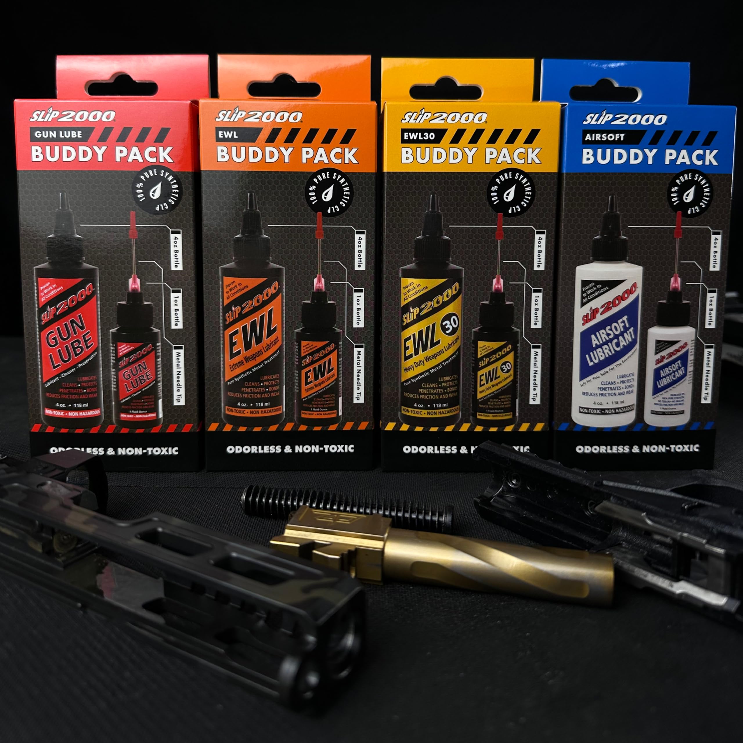 Dual-pack with 1oz and 4oz bottles and metal needle tips