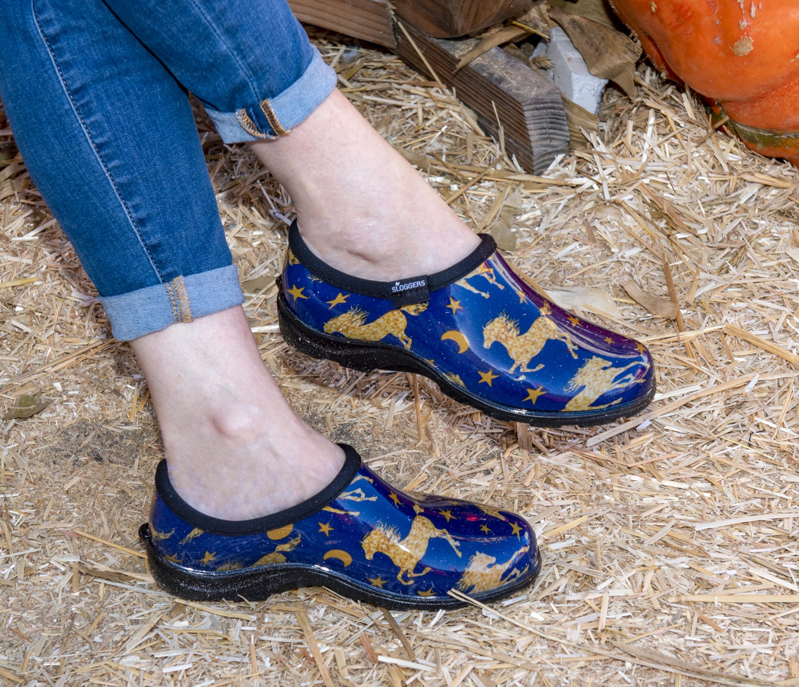 Sloggers Original slip-on garden shoe shown from the side for quick on/off use