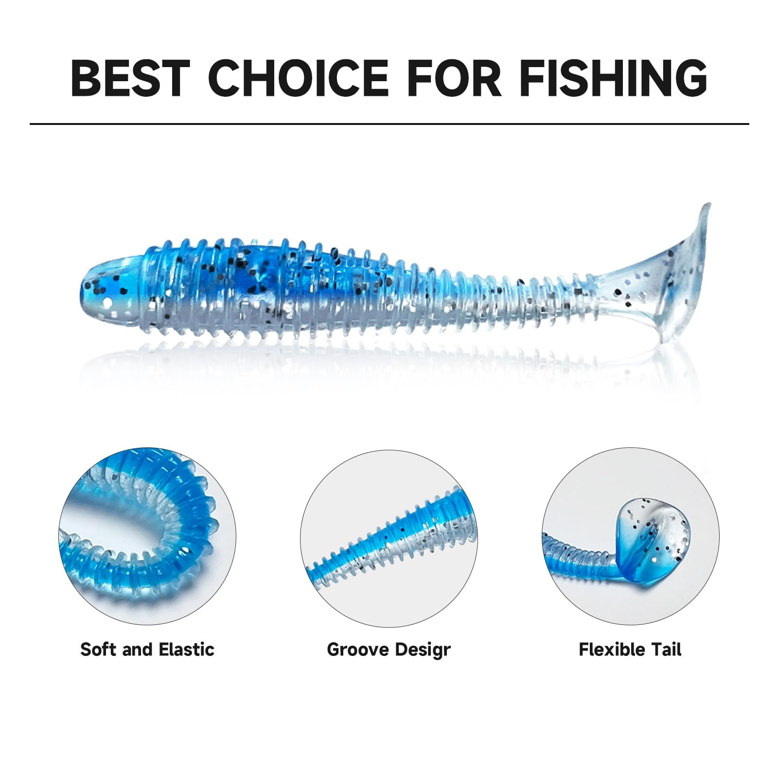 Slots and scent options in paddletail lures