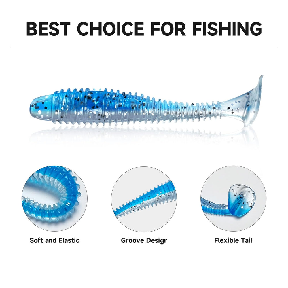 Slots and scent options in paddletail lures