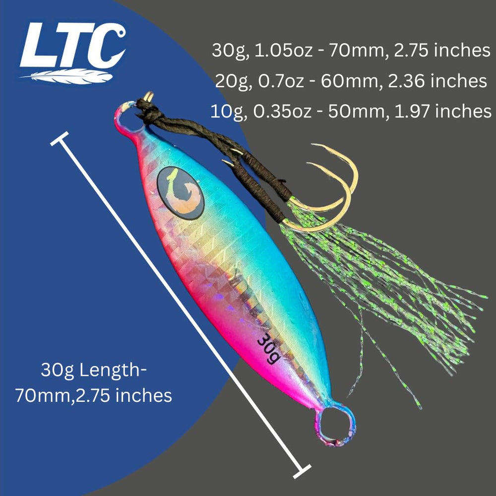 Teardrop-shaped lure falling with flat fluttering action