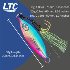 Teardrop-shaped lure falling with flat fluttering action