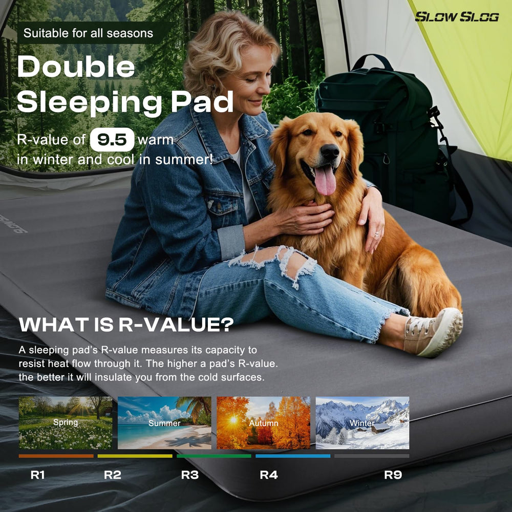 Slow Slog noise-free surface ensures quiet nights outdoors.