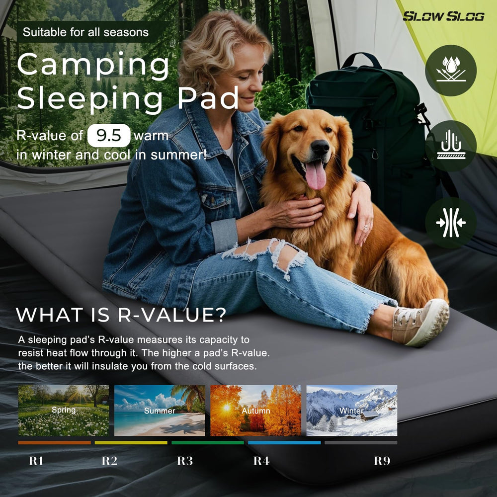 Slow Slog self-inflating sleeping mat in use at a campsite delivering all-season comfort
