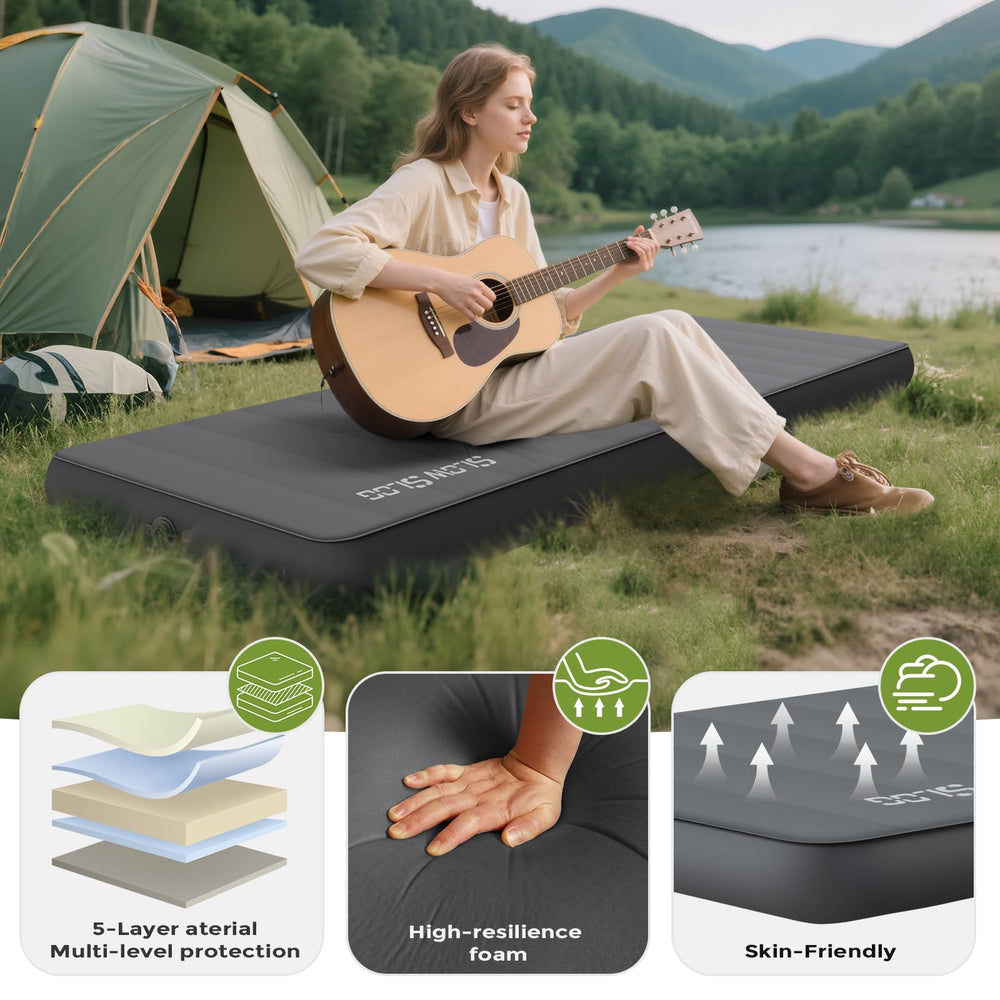 Slow Slog self-inflating sleeping mat side view ideal for side sleepers seeking stable cushioned nights