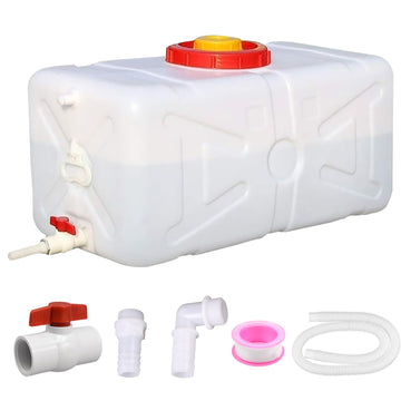SLOYUNLU 20-gallon water tank with spigot provides easy camping water access.