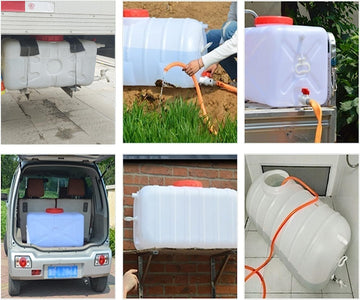SLOYUNLU 80L tank supports garden watering and outdoor events.