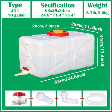 SLOYUNLU transparent tank shows water level for monitoring supply on trips.