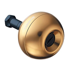 SLPWORKS Daiwa RCS L gold round knob close-up shows smooth grip.