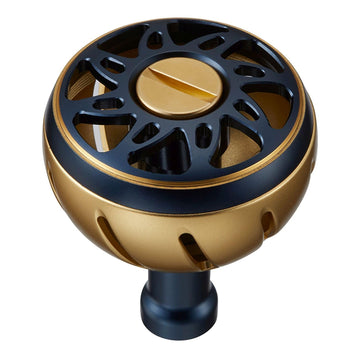 SLPW Navy color aluminum round knob on reel, lightweight and sporty.