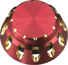 SLPWORKS steering wheel cap LPW red for Daiwa reels enhances grip and visual appeal.