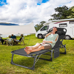 Slsy folding chaise lounge with steel frame for outdoor use
