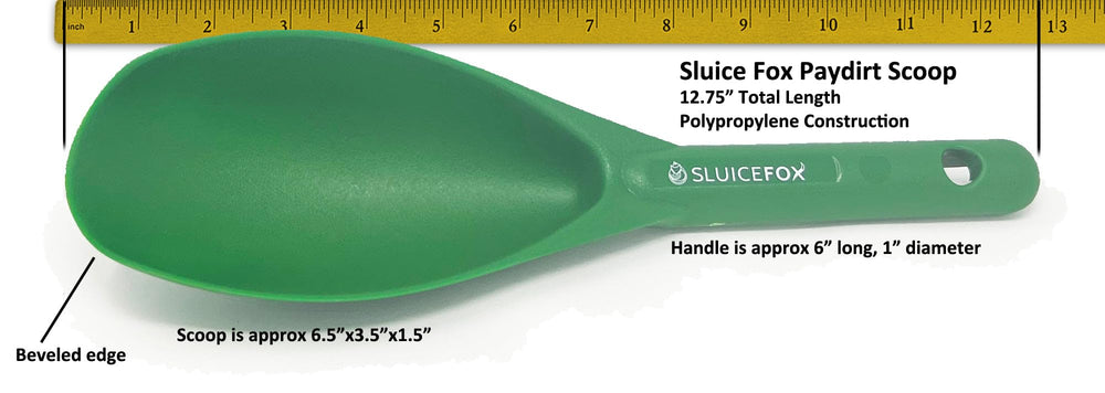 Sluice Fox ergonomic handle provides a comfortable grip during long digging sessions.
