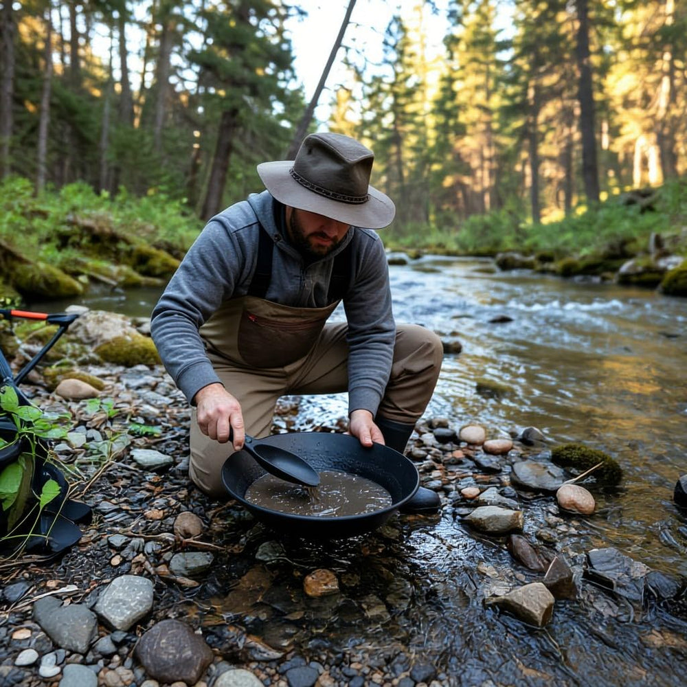 Sluice Fox easy transfer of pay dirt to pan, bucket, or sluice