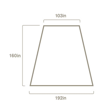 Slumberjack Roadhouse Tarp 68D polyester fabric offers weather resistance and light weight.