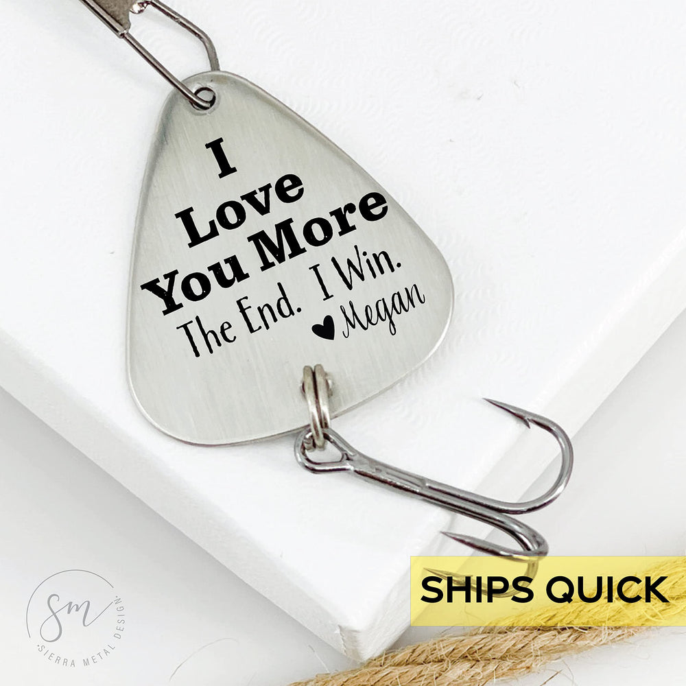 Close-up of End I Win design highlighting durable finish and engraving