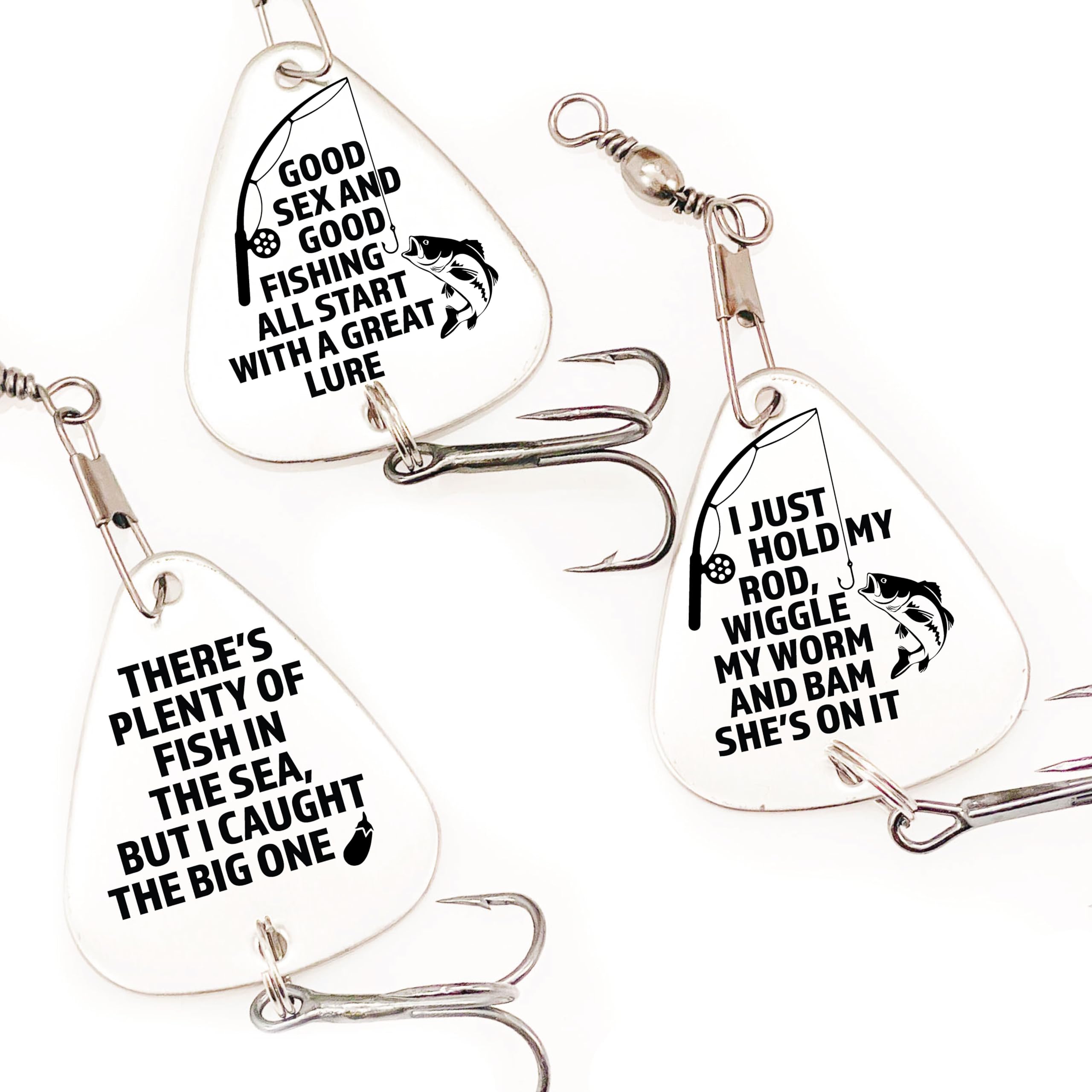 SM Design funny fishing lure set image1, stainless steel lures ideal for boat laughs and display.